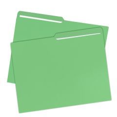 UOFFICE File Folder, Letter Size, 1/2 Cut Tab, 25 Pack, Green
