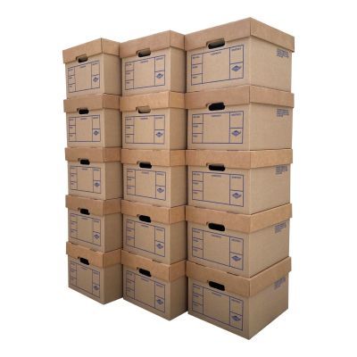 Keep paperwork organized with UOFFICE file storage boxes.

