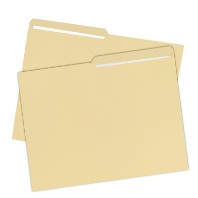UOFFICE File Folder, Letter Size, 1/2 Cut Tab, 25 Pack, Manila
