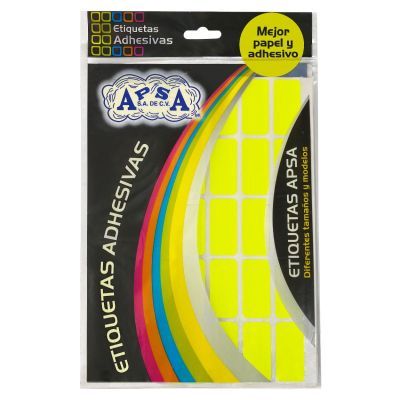 UOFFICE Rectangular Adhesive Labels, 19mm x 40mm, Yellow

